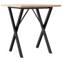 Mesa de comedor marco X madera maciza pino y acero 70x70x75,5cm von , Küchen- und Esstische - Ref: Foro24-3282759, Preis: 80,...
