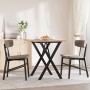 Mesa de comedor marco X madera maciza pino y acero 70x70x75,5cm von , Küchen- und Esstische - Ref: Foro24-3282759, Preis: 80,...