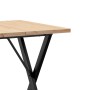 Mesa de comedor marco X madera maciza pino y acero 70x70x75,5cm von , Küchen- und Esstische - Ref: Foro24-3282759, Preis: 80,...