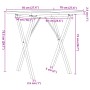 Mesa de comedor marco X madera maciza pino y acero 70x70x75,5cm von , Küchen- und Esstische - Ref: Foro24-3282759, Preis: 80,...