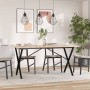 Mesa de comedor marco X madera maciza pino acero 160x80x75,5 cm von , Küchen- und Esstische - Ref: Foro24-3282765, Preis: 140...