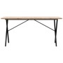 Mesa de comedor marco X madera maciza pino acero 160x80x75,5 cm von , Küchen- und Esstische - Ref: Foro24-3282765, Preis: 140...