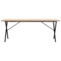 Mesa de comedor marco X madera maciza pino acero 200x100x75,5cm von , Küchen- und Esstische - Ref: Foro24-3282767, Preis: 202...