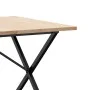 Mesa de comedor marco X madera maciza pino acero 200x100x75,5cm by , Kitchen and dining tables - Ref: Foro24-3282767, Price: ...