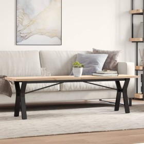 Mesa de centro marco Y madera maciza pino y acero 160x40x45,5cm by , Kitchen and dining tables - Ref: Foro24-3282778, Price: ...