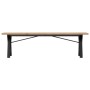 Massivholz- und Stahlrahmen-Couchtisch aus Kiefernholz, 160x40x45,5 cm. von , Küchen- und Esstische - Ref: Foro24-3282778, Pr...