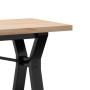 Massivholz- und Stahlrahmen-Couchtisch aus Kiefernholz, 160x40x45,5 cm. von , Küchen- und Esstische - Ref: Foro24-3282778, Pr...