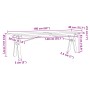 Massivholz- und Stahlrahmen-Couchtisch aus Kiefernholz, 160x40x45,5 cm. von , Küchen- und Esstische - Ref: Foro24-3282778, Pr...