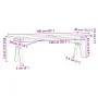 Massivholz- und Stahlrahmen-Couchtisch aus Kiefernholz, 160x40x45,5 cm. von , Küchen- und Esstische - Ref: Foro24-3282778, Pr...