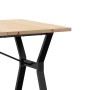 Mesa de comedor marco Y madera maciza pino acero 140x80x75,5 cm by , Kitchen and dining tables - Ref: Foro24-3282786, Price: ...