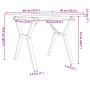 Mesa de comedor marco Y madera maciza pino y acero 90x90x75,5cm de , Mesas de cocina y de comedor - Ref: Foro24-3282784, Prec...