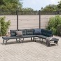 Bancos de jardín cojines 4 pzas acero recubrimiento polvo negro by , Garden sets - Ref: Foro24-3283721, Price: 457,22 €, Disc...