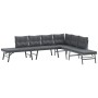 Bancos de jardín cojines 4 pzas acero recubrimiento polvo negro by , Garden sets - Ref: Foro24-3283721, Price: 457,22 €, Disc...
