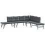 Gartenbankkissen 4-teilig, Stahl mit schwarzer Pulverbeschichtung. von , Gartensets - Ref: Foro24-3283721, Preis: 450,51 €, R...