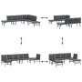 Bancos de jardín cojines 4 pzas acero recubrimiento polvo negro by , Garden sets - Ref: Foro24-3283721, Price: 457,22 €, Disc...