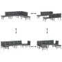 Gartenbankkissen 4-teilig, Stahl mit schwarzer Pulverbeschichtung. von , Gartensets - Ref: Foro24-3283721, Preis: 450,51 €, R...
