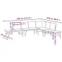 Gartenbankkissen 4-teilig, Stahl mit schwarzer Pulverbeschichtung. von , Gartensets - Ref: Foro24-3283721, Preis: 450,51 €, R...