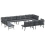 Bancos de jardín cojines 8 pzas acero recubrimiento polvo negro by , Garden sets - Ref: Foro24-3283737, Price: 985,05 €, Disc...