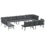 Gartenbankkissen 8-teilig, Stahl mit schwarzer Pulverbeschichtung. von , Gartensets - Ref: Foro24-3283737, Preis: 971,40 €, R...