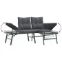 Bancos de jardín cojines 8 pzas acero recubrimiento polvo negro by , Garden sets - Ref: Foro24-3283737, Price: 988,16 €, Disc...
