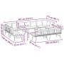Bancos de jardín cojines 8 pzas acero recubrimiento polvo negro by , Garden sets - Ref: Foro24-3283737, Price: 985,05 €, Disc...