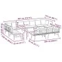 Gartenbankkissen 8-teilig, Stahl mit schwarzer Pulverbeschichtung. von , Gartensets - Ref: Foro24-3283737, Preis: 971,40 €, R...