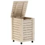 Wäschekorb mit Rädern FROSCH Massivholz Kiefer 45x45x64 cm von , Wäschekörbe - Ref: Foro24-4002325, Preis: 76,33 €, Rabatt: %