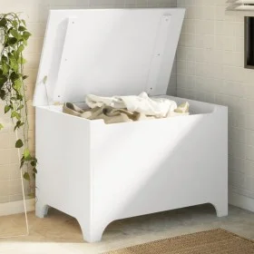 Caja de almacenaje y tapa RANA madera maciza blanca 80x49x54 cm by , Storage trunks - Ref: Foro24-4002338, Price: 102,09 €, D...