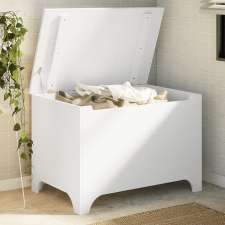 Caja de almacenaje y tapa RANA madera maciza blanca 80x49x54 cm by , Storage trunks - Ref: Foro24-4002338, Price: 111,61 €, D...