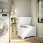 Caja de almacenaje y tapa RANA madera maciza blanca 80x49x54 cm by , Storage trunks - Ref: Foro24-4002338, Price: 111,61 €, D...