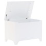Caja de almacenaje y tapa RANA madera maciza blanca 80x49x54 cm by , Storage trunks - Ref: Foro24-4002338, Price: 111,61 €, D...