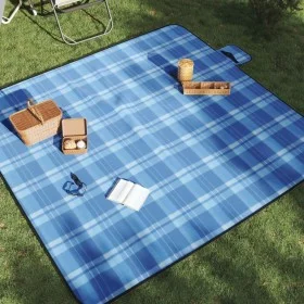 Manta de picnic plegable terciopelo a cuadros azul 200x200 cm by , Camping and hiking - Ref: Foro24-4004208, Price: 31,35 €, ...