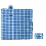 Faltbare Picknickdecke aus kariertem Samt in Blau 200x200 cm von , Camping und Wandern - Ref: Foro24-4004208, Preis: 30,31 €,...