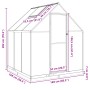 Gewächshaus mit silbernem Aluminiumrahmen 169x169x202 cm von , Gewächshäuser - Ref: Foro24-4005831, Preis: 351,28 €, Rabatt: %