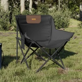 Campingstühle mit faltbarer Tasche, 2 Stück, Schwarz. von , Gartenstühle - Ref: Foro24-366548, Preis: 66,17 €, Rabatt: %