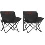 Campingstühle mit faltbarer Tasche, 2 Stück, Schwarz. von , Gartenstühle - Ref: Foro24-366548, Preis: 85,73 €, Rabatt: %