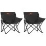 Sillas de camping con bolsillo plegables 2 unidades negro by , Garden chairs - Ref: Foro24-366548, Price: 71,16 €, Discount: %