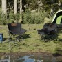 Sillas de camping con bolsillo plegables 2 unidades negro by , Garden chairs - Ref: Foro24-366548, Price: 85,95 €, Discount: %