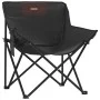 Sillas de camping con bolsillo plegables 2 unidades negro by , Garden chairs - Ref: Foro24-366548, Price: 71,16 €, Discount: %