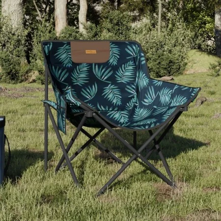 Campingstühle mit faltbarer Tasche, 2 Stück, Blättermuster. von , Gartenstühle - Ref: Foro24-366555, Preis: 59,08 €, Rabatt: %