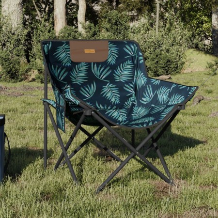 Campingstühle mit faltbarer Tasche, 2 Stück, Blättermuster. von , Gartenstühle - Ref: Foro24-366555, Preis: 56,23 €, Rabatt: %