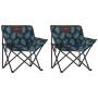 Campingstühle mit faltbarer Tasche, 2 Stück, Blättermuster. von , Gartenstühle - Ref: Foro24-366555, Preis: 56,23 €, Rabatt: %