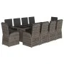Garten-Essgruppe 11-teilig mit grauen Polstern aus synthetischem Rattan. von , Gartensets - Ref: Foro24-3277606, Preis: 1,00 ...