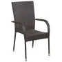 Stapelbare Gartenstühle 6 Einheiten synthetisches Rattan braun von vidaXL, Gartenstühle - Ref: Foro24-310086, Preis: 270,58 €...