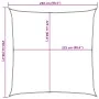 Quadratisches Sonnensegel aus hellgrauem HDPE-Gewebe 160 g/m², 2,5x2,5 m. von , Sonnenschirme - Ref: Foro24-4001965, Preis: 2...