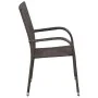 Stackable garden chairs, 6 units, synthetic brown rattan by vidaXL, Garden chairs - Ref: Foro24-310086, Price: 271,06 €, Disc...