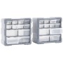 Multi-drawer organizers with 12 drawers, 2 units, 26.5x16x26 cm. by vidaXL, Toolboxes - Ref: Foro24-147582, Price: 40,56 €, D...