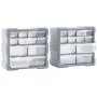 Multi-drawer organizers with 12 drawers, 2 units, 26.5x16x26 cm. by vidaXL, Toolboxes - Ref: Foro24-147582, Price: 41,44 €, D...