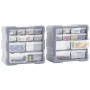 Multi-drawer organizers with 12 drawers, 2 units, 26.5x16x26 cm. by vidaXL, Toolboxes - Ref: Foro24-147582, Price: 40,56 €, D...
