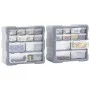 Multi-drawer organizers with 12 drawers, 2 units, 26.5x16x26 cm. by vidaXL, Toolboxes - Ref: Foro24-147582, Price: 41,44 €, D...